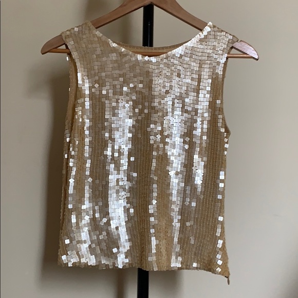 Sequined Silk Tank Top - Picture 1 of 3